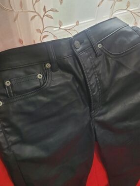 GAP Women's Black Skinny Faux Leather Jeans
